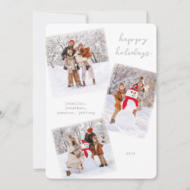 Tarjeta fotográfica White Winter Merry Christmas