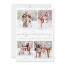 Tarjeta fotográfica White Winter Merry Christmas