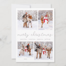 Tarjeta fotográfica White Winter Merry Christmas
