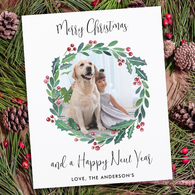 Tarjeta fotográfica Wreath de los Navidades de pre (Subido por el creador)