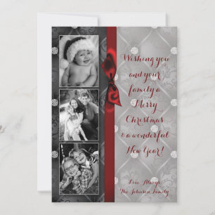 Tarjeta FOTOGRÁFICA XMAS Diamond Pintuck para Navi