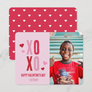 Tarjeta fotográfica XOXO Hearts Valentine