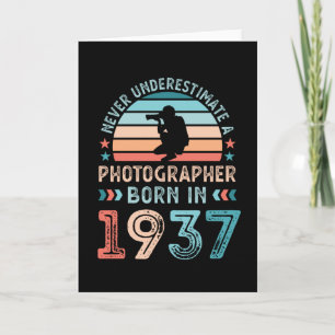 Tarjeta Fotógrafo nacido en 1937 regalo de cumpleaños núme