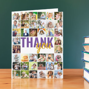Tarjeta Fotomontaje de 40 imágenes personalizadas de agrad