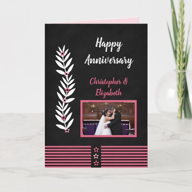 Tarjeta Fotomontaje de felicitaciones por aniversario (Anverso)