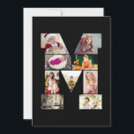 Tarjeta Fotomontaje de letra M en blanco y negro<br><div class="desc">Este collage de fotos de monograma es un diseño personalizado que combina un monograma audaz (iniciales o letra) con una colección de fotos dispuestas artísticamente dentro o alrededor de él. Es una forma elegante de mostrar recuerdos mientras se añade un toque único y elegante a la decoración o a los...</div>