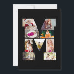 Tarjeta Fotomontaje de letra M en blanco y negro<br><div class="desc">Este fotomontaje de monograma es un diseño personalizado que combina un monograma llamativo (iniciales o una letra) con una colección de fotos dispuestas artísticamente dentro o alrededor del mismo. Es una forma elegante de mostrar recuerdos mientras se añade un toque único y sofisticado a la decoración o a los regalos....</div>