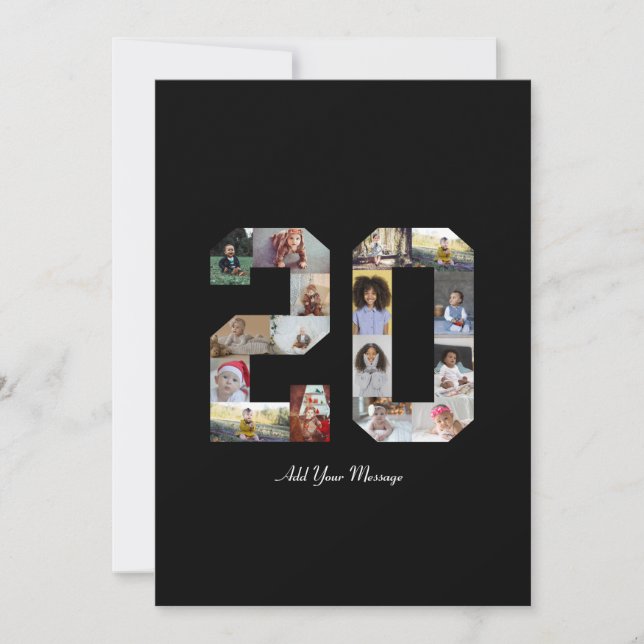 Tarjeta Fotomontaje del número 20 (Anverso)