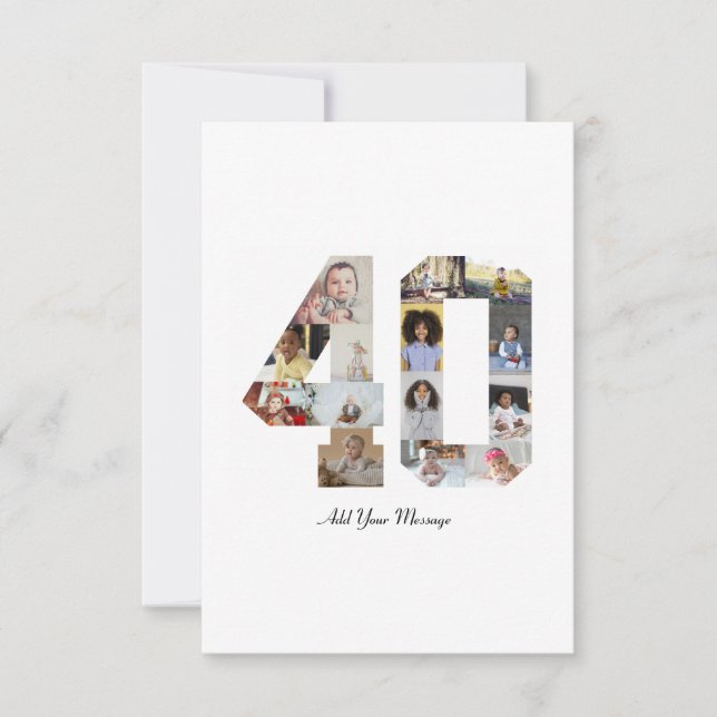 Tarjeta Fotomontaje del número 40 (Anverso)