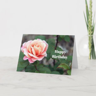Tarjeta Fotomontaje floral Rosa Bonito Cumpleaños