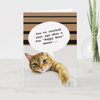 Tarjeta Fotos de animales Hora feliz de llegar al cumpleañ