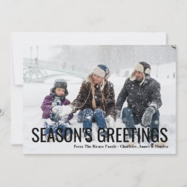 Tarjeta Fotos de feriado de los Navidades de Seasons Greet