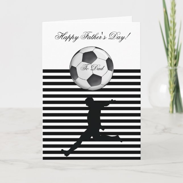 Tarjeta Fotos de la fiesta de fútbol del feliz día del pad (Anverso)