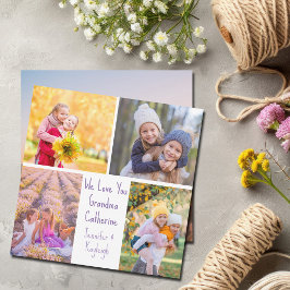 Tarjeta Fotos de las hijas pequeñas Personalizado cumpleañ