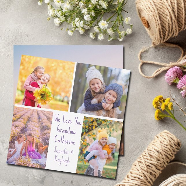 Tarjeta Fotos de las hijas pequeñas Personalizado cumpleañ (Subido por el creador)