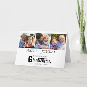 Tarjeta Fotos de nietos Cumpleaños del mejor abuelo del mu
