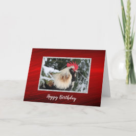 Tarjeta Fotos de Nieve por Pollo Rooster Pine