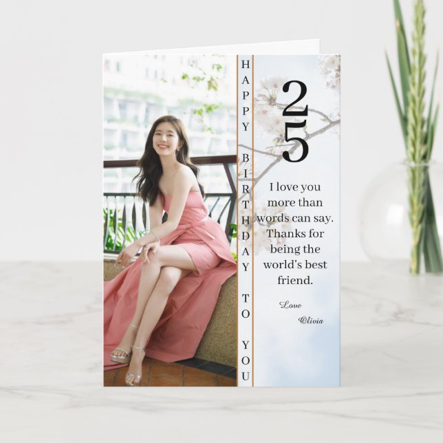 Tarjeta Fotos de personalizado Cumpleaños Feliz (Anverso)