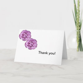 Tarjeta Fotos de rosas de color lavanda en un Gracias