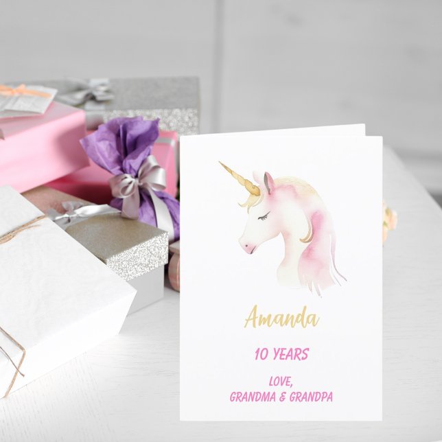 Tarjeta Fotos de unicornio blanco rosa (Subido por el creador)