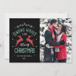 Tarjeta Fotos decorativas de reno alegres navideñas