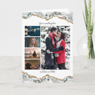 Tarjeta Fotos del 5 de DIY aniversario de boda de mármol g