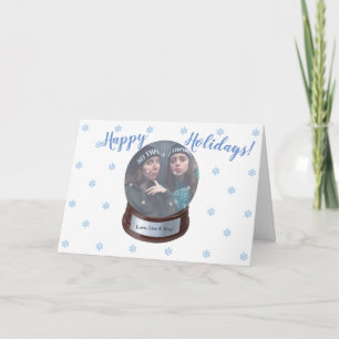 Tarjeta Fotos del Globe de la nieve de vacaciones