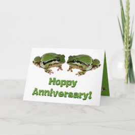 Tarjeta Fotos divertidas de pareja de ranas para aniversar