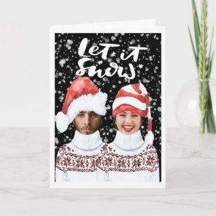 Tarjeta Fotos divertidas Navidades personalizados dejan qu