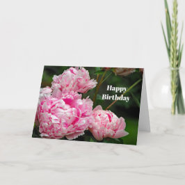 Tarjeta Fotos florales de bonito Rosa Peonies Cumpleaños