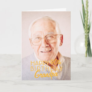 Tarjeta Fotos modernas Abuelo Feliz cumpleaños