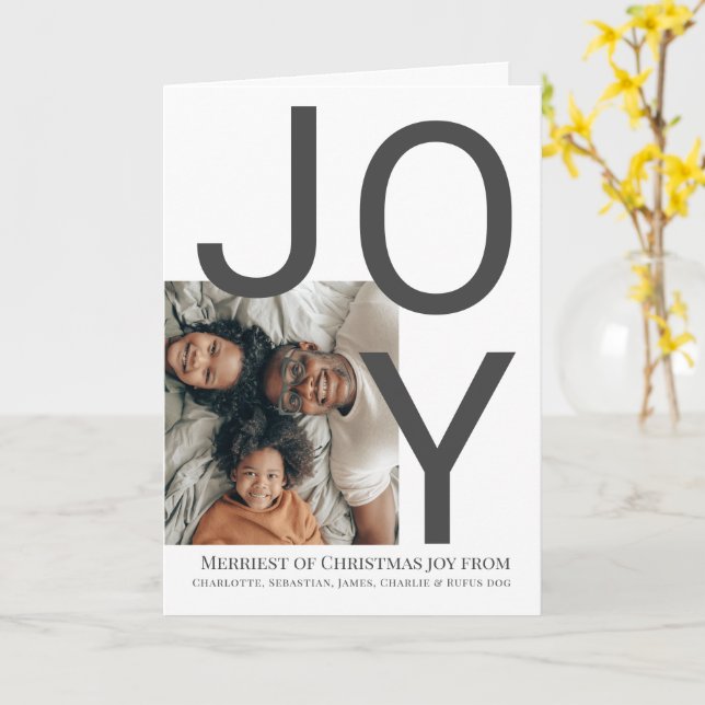 Tarjeta Fotos personalizadas de Feliz Navidad (flor amarilla)