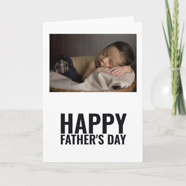 Tarjeta Fotos personalizadas: Día de padres felices (Anverso)