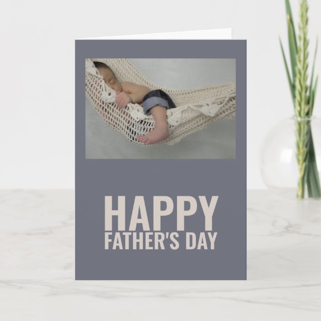 Tarjeta Fotos personalizadas: Día de padres felices (Anverso)