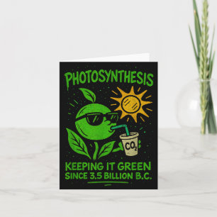 Tarjeta Fotosíntesis Divertida - Ecología Verde Keeng Biol
