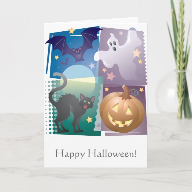 Tarjeta Foursome de Halloween (Anverso)