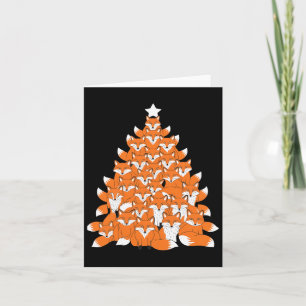 Tarjeta Fox Christmas Tree Fox Xmas Tree Funny Fox Christo