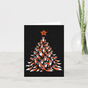 Tarjeta Fox Christmas Tree Fox Xmas Tree Women & amp; Boys