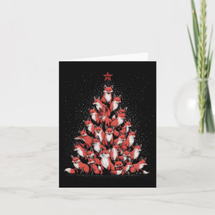 Tarjeta Fox Christmas Tree Fox Xmas Tree Women & amp; Boys