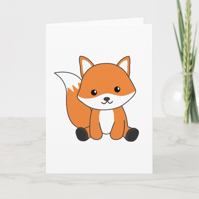 Tarjeta Fox Cute Forest Animal Foxes Red Fox (Anverso)