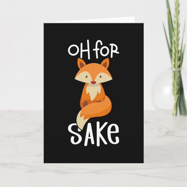 Tarjeta Fox Cute Oh Por Sake Saying Fox (Anverso)