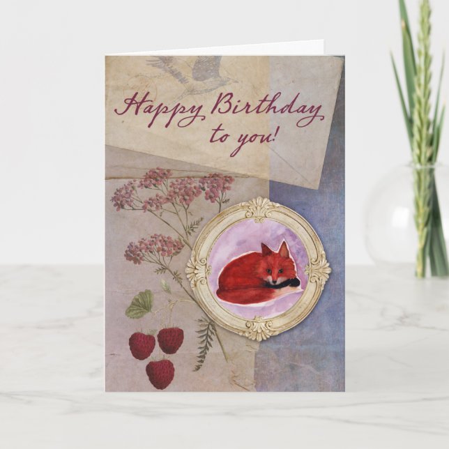 Tarjeta Fox de Cumpleaños (Anverso)
