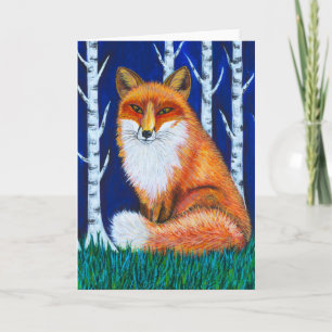 Tarjeta Fox de invierno