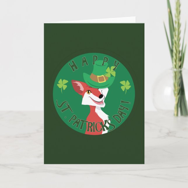 Tarjeta Fox del día de St Patrick (Anverso)
