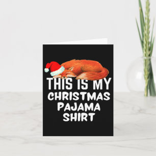 Tarjeta Fox Durmiente En Esto Es Mi Navidad Pajama