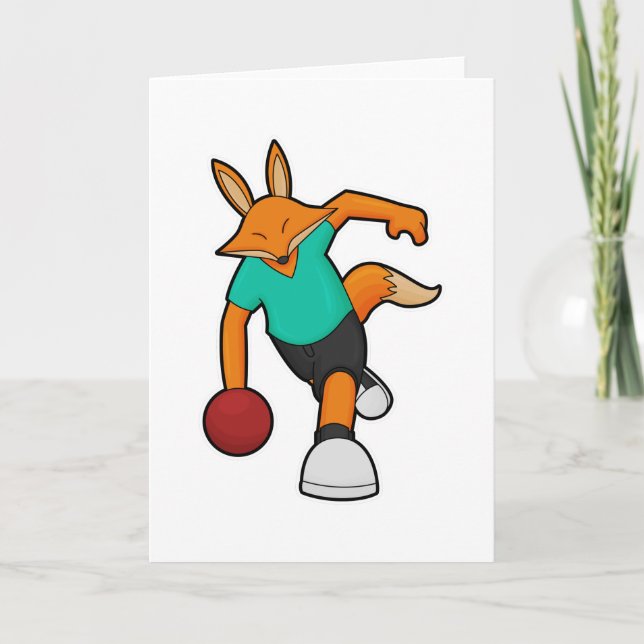 Tarjeta Fox en el Bowling con bolas (Anverso)