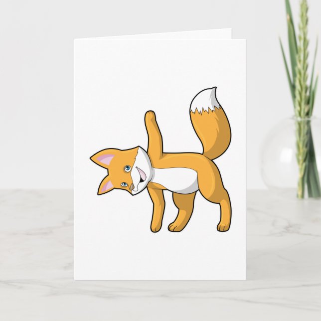 Tarjeta Fox en el Stretching del Yoga (Anverso)