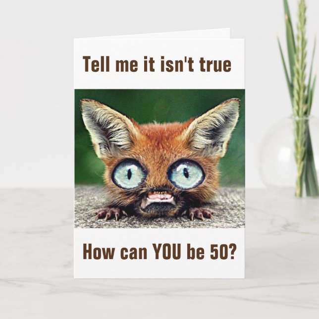 TARJETA FOX ESTÁ ATÓNITO DE QUE TENGAS "50" (Anverso)