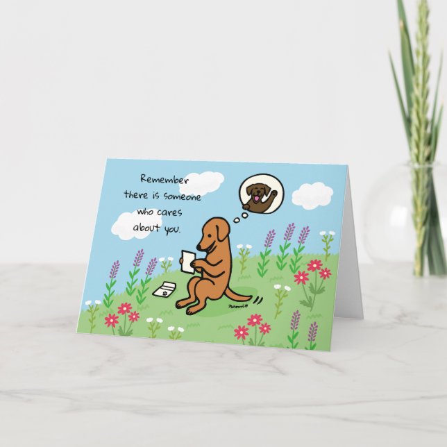 Tarjeta Fox Red Labrador y la carta que alguien quiere (Anverso)