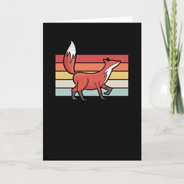 Tarjeta Fox Retro Vintage (Anverso)